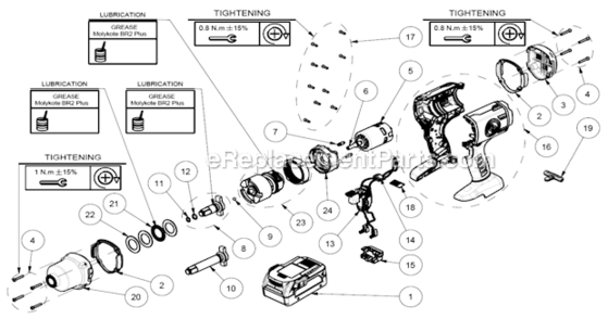 Page A Diagram and Parts List for CP8848  Chicago Pneumatic Wrench